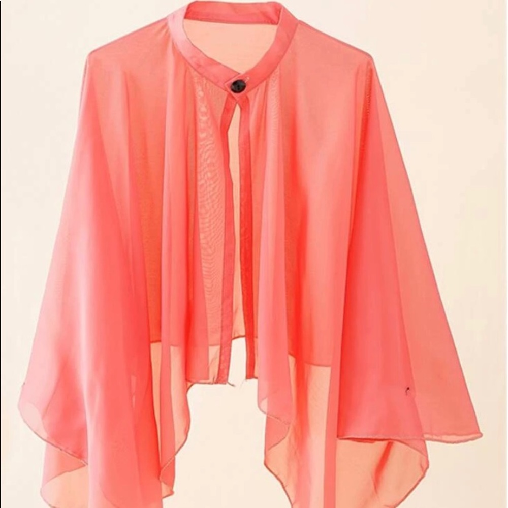 Women’s coral shawl